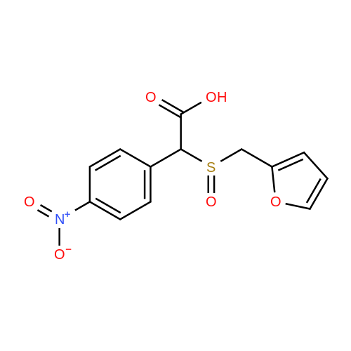 4-Nitrophenyl 2-(furfurylsulfinyl)acetic acid