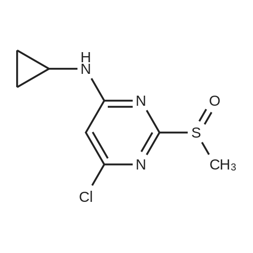 6-Chloro-N-cyclopropyl-2-(methylsulfinyl)pyrimidin-4-amine
