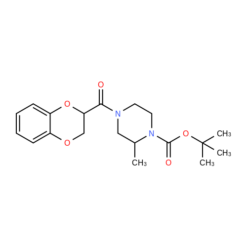 tert-Butyl 4-(2,3-dihydrobenzo[b][1,4]dioxine-2-carbonyl)-2-methylpiperazine-1-carboxylate