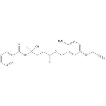 2-Nitro-5-(prop-2-yn-1-yloxy)benzyl 4-cyano-4-((phenylcarbonothioyl)thio)pentanoate