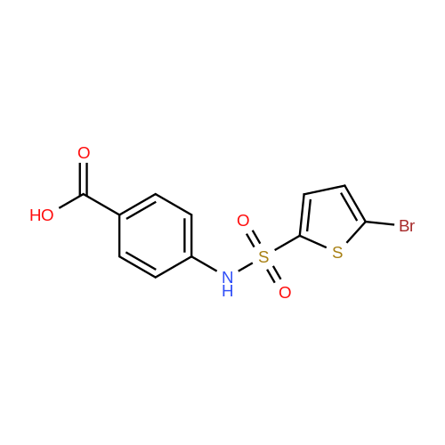 4-((5-Bromothiophene)-2-sulfonamido)benzoic acid