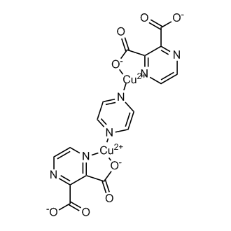[μ-(Pyrazine-κN1:κN4)]bis[2,3-pyrazinedicarboxylato(2-)-κN1,κO2]dicopper
