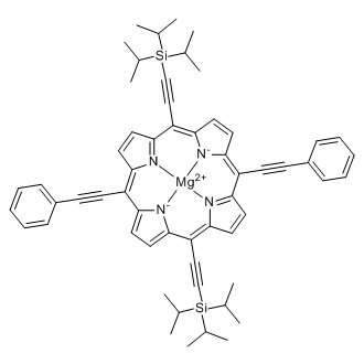 [5,15-Bis(phenylethynyl)-10,20-bis[(triisopropylsilyl)ethynyl]porphyrinato]magnesium(II)