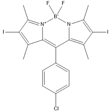 10-(4-Chlorophenyl)-5,5-difluoro-2,8-diiodo-1,3,7,9-tetramethyl-5H-dipyrrolo[1,2-c:2',1'-f][1,3,2]diazaborinin-4-ium-5-uide